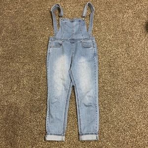 Light blue overalls